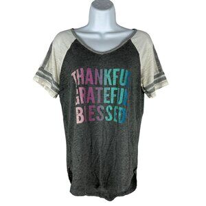 Maurices Thankful Grateful Blessed Graphic Tee Size M
